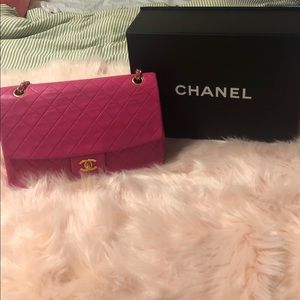 Chanel Hot Pink Vintage Single Flap